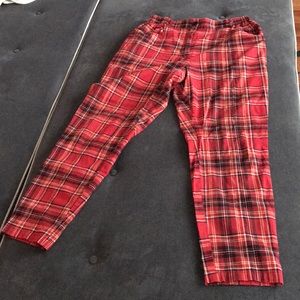 Urban Outfitters Red Plaid Pants